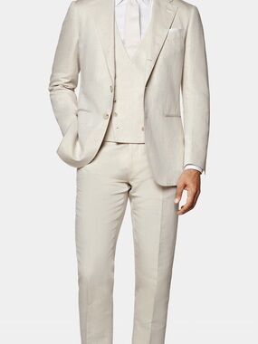 Suit Supply - Light Beige Linen Blazer